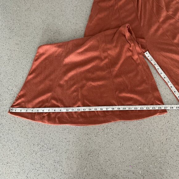 New FP Beach Alice Wide Flare Leg Jumpsuit One-piece Cinnamon Tie Shoulder XS - Picture 5 of 12